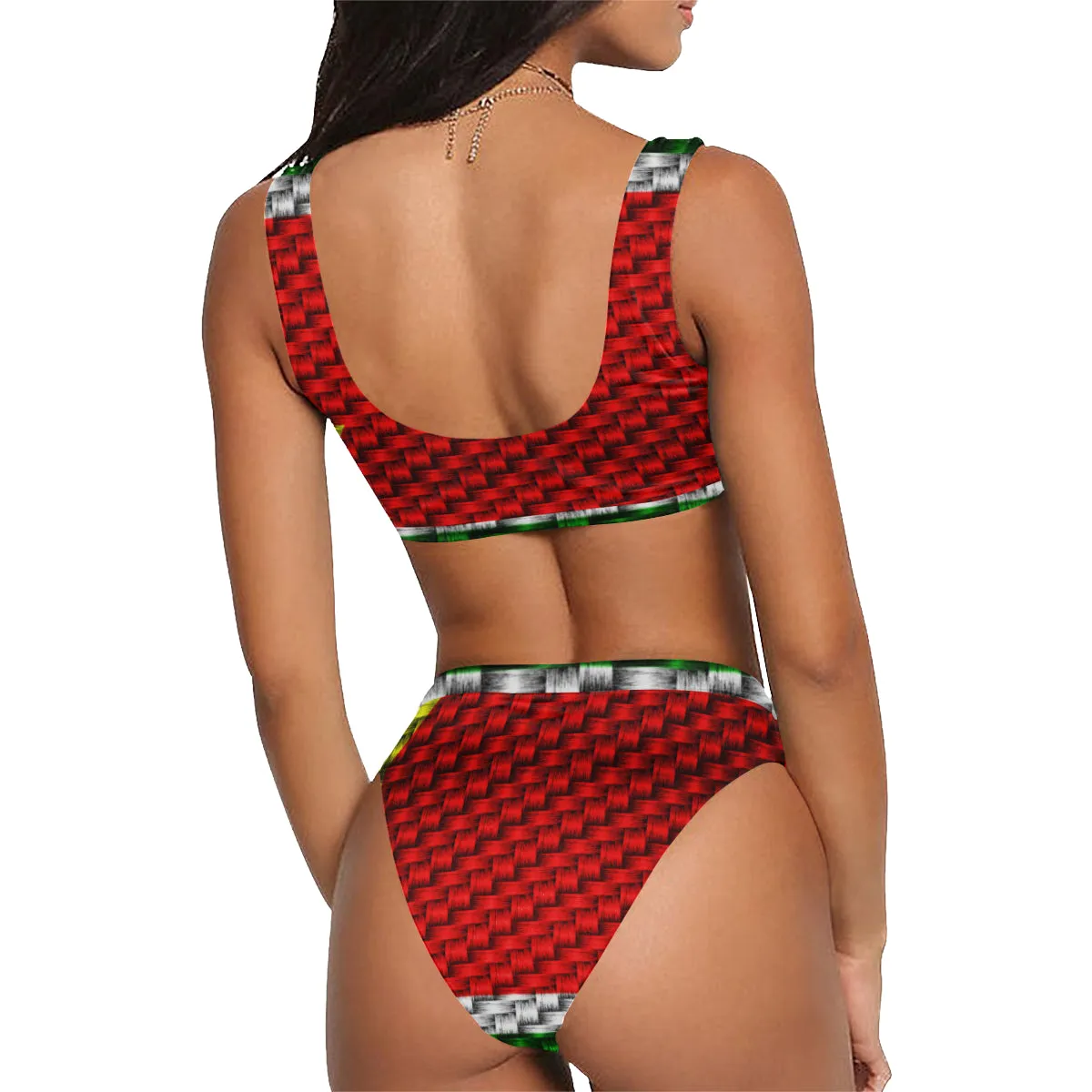 GWADA FLAG Sport Top & High-Waisted Bikini Swimsuit