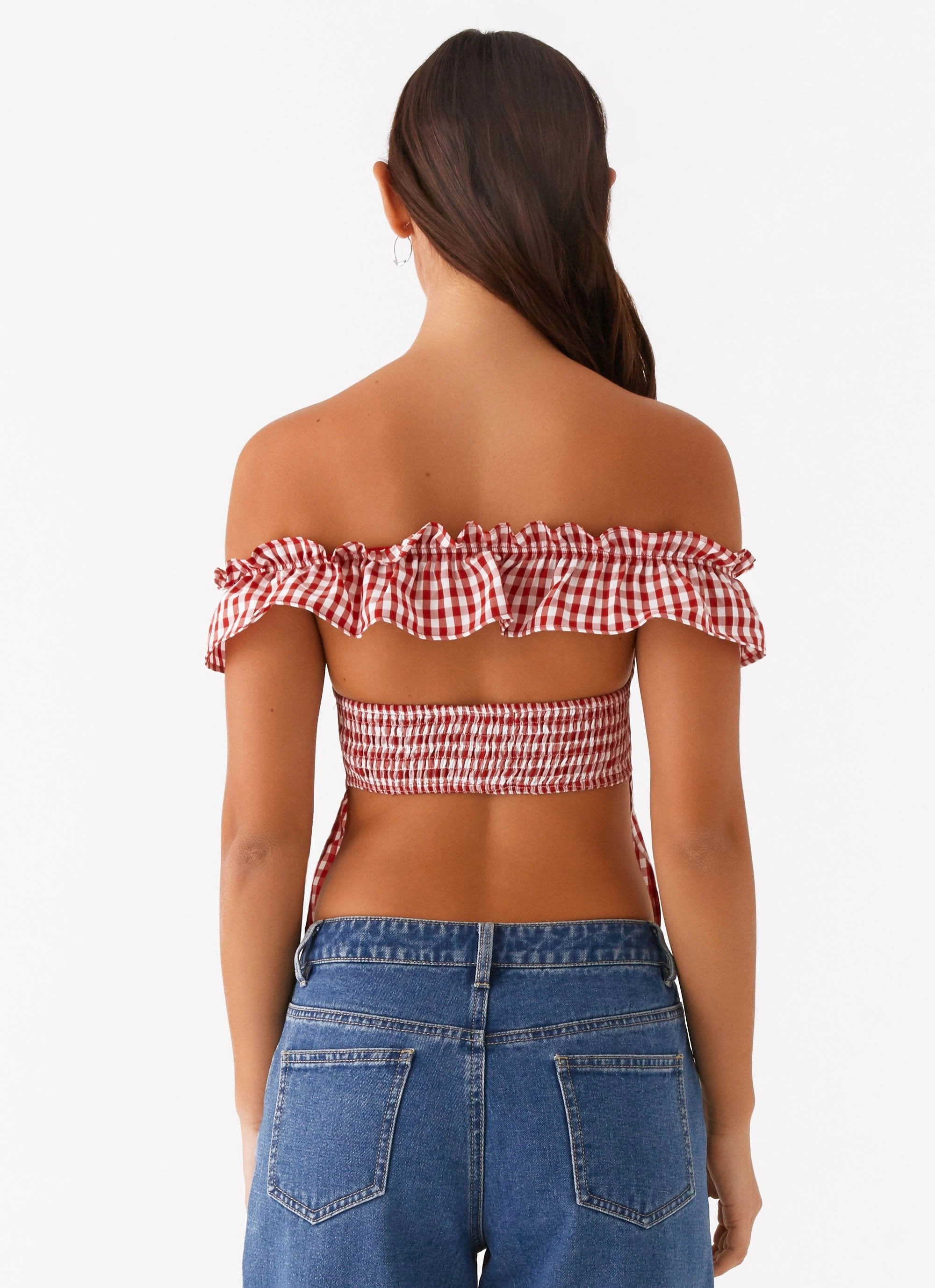 Gwyneth Top - Red Gingham Reinforced Seam Technique