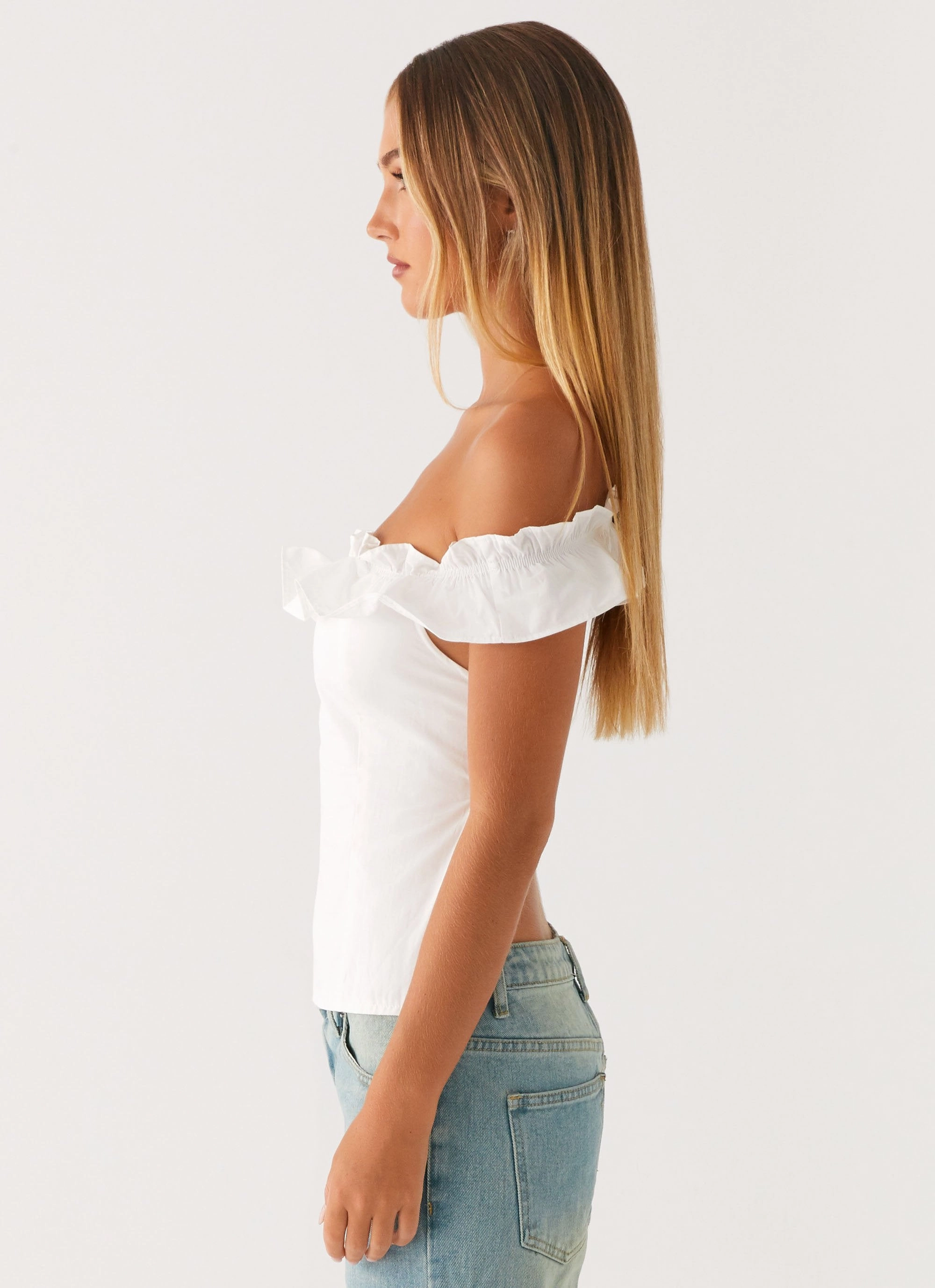 Gwyneth Top - White Zero Waste Production Label FlexFoamInserts