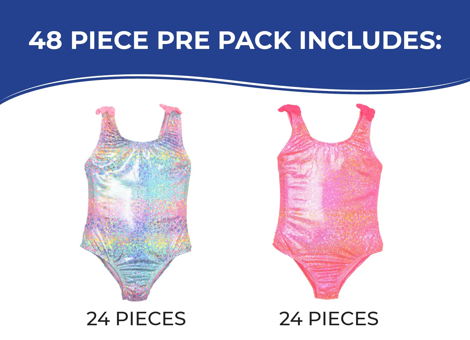 GX-PP568 - Wholesale Little Girl’s Fashion One Piece Swimsuits in Ombre Foil