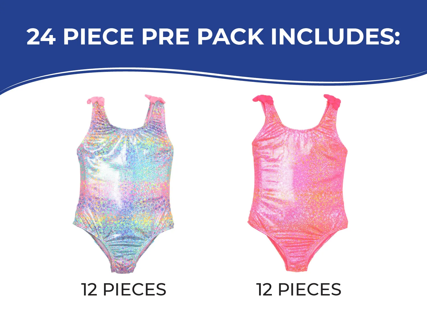 GX-PP568 - Wholesale Little Girl’s Fashion One Piece Swimsuits in Ombre Foil