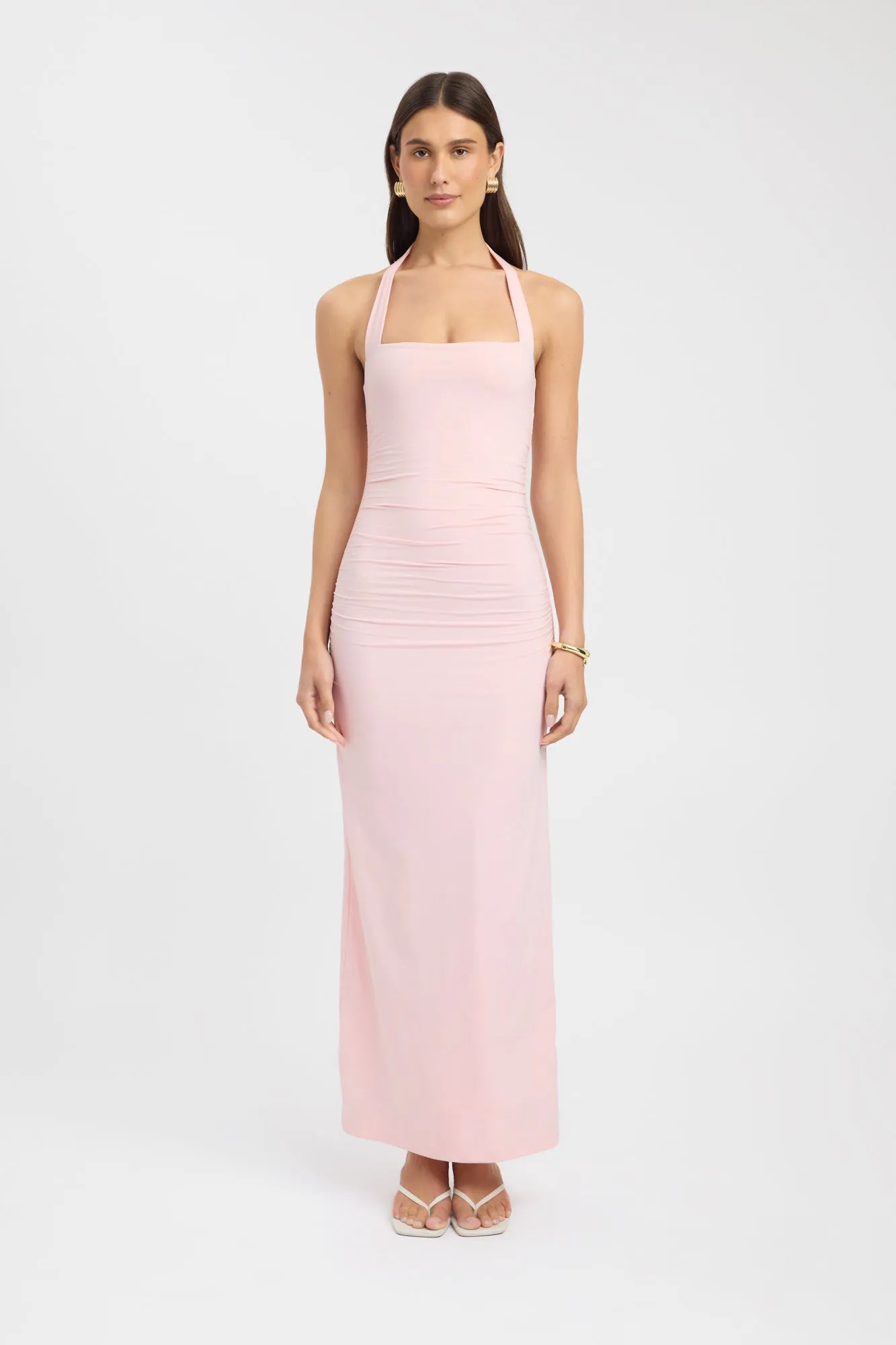 Cool Look Embroidered-Detail Hailey Halter Dress