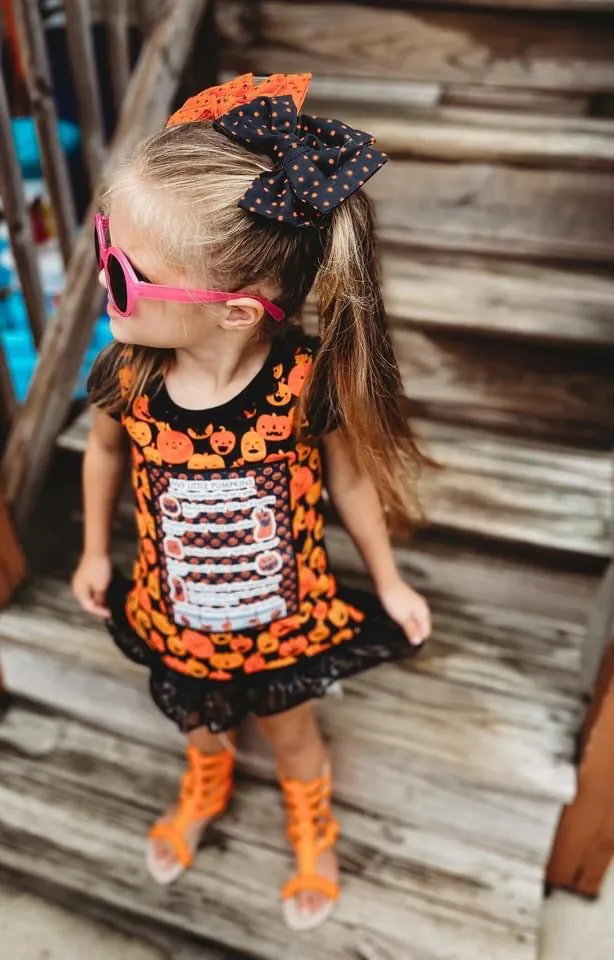 Halloween Polka Dot Bow Headband | Hair Clip