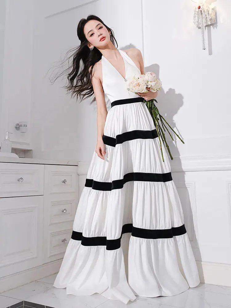 Halter A Line Dresses Sleeveless Dress