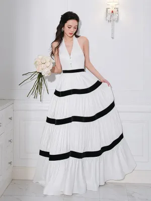 Halter A Line Dresses Sleeveless Dress