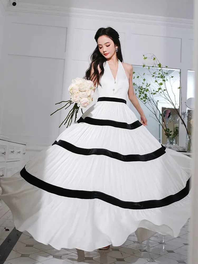 Halter A Line Dresses Sleeveless Dress