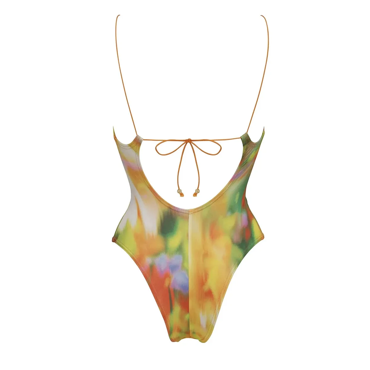 Halter Tie-Dyed One Piece Swimsuits