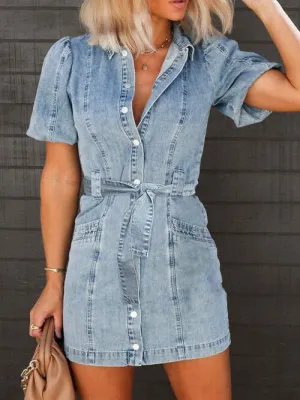 Harbor Lights Denim Mini Dress