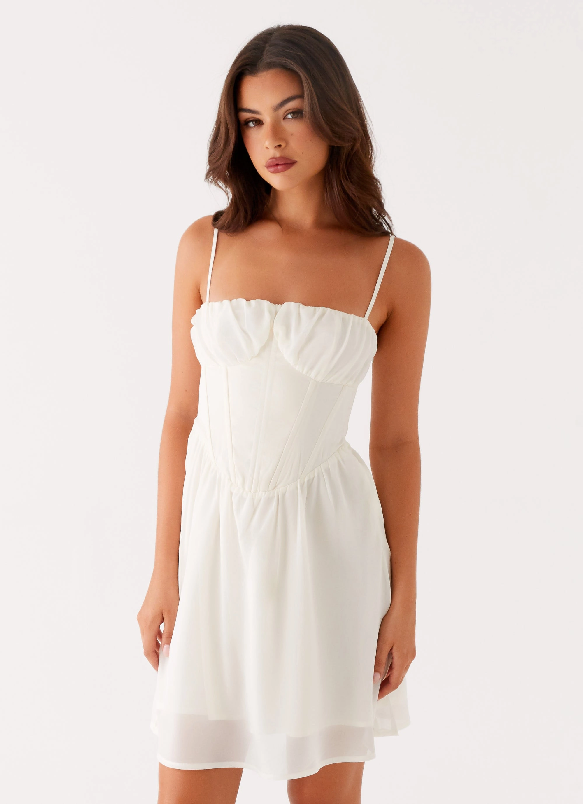Harmony Mini Dress - Ivory Lounge Vibes