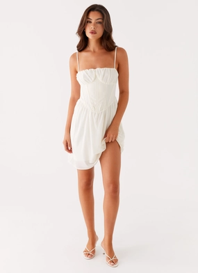 Harmony Mini Dress - Ivory Weekend Wear Elegant evening wear Graduation-Event Harmony Mini Dress - Ivory