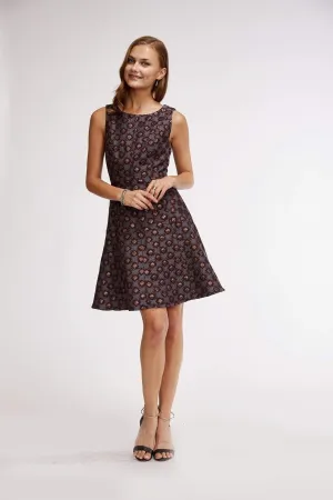 Haven Dress - Wine Dot Relaxed and stylish Feminine off-the-shoulder gown Haven Dress - Wine Dot