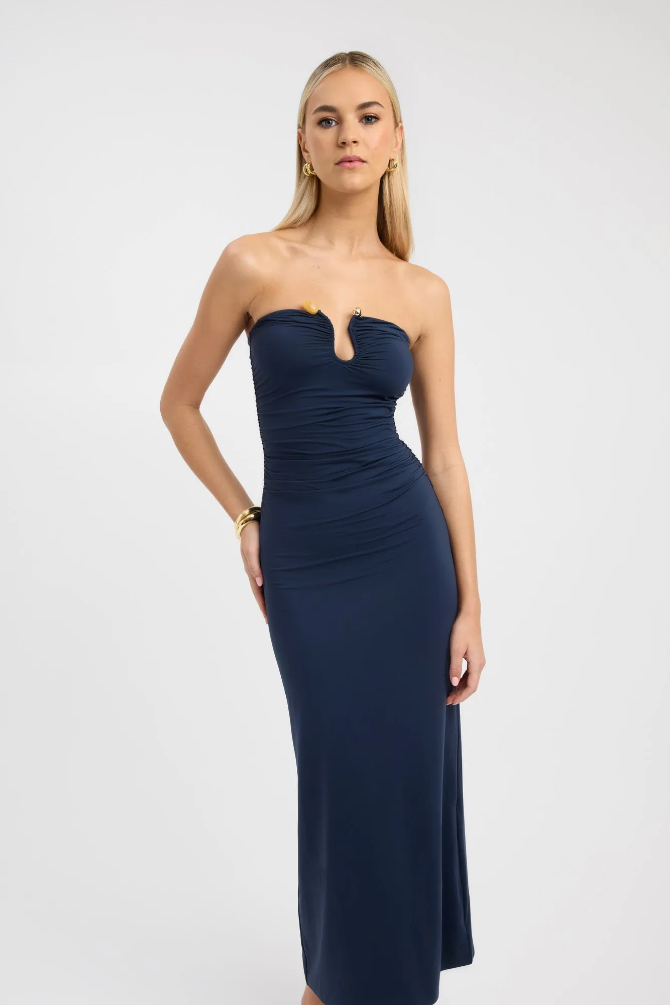 everyday staple Snap-Closure Tayla Trim Maxi Dress