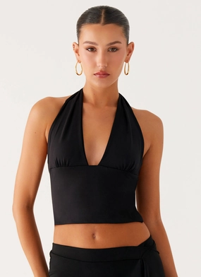 Heat Transfer Logo Fade Out Hardwear Halter Top - Black Fade Out Hardwear Halter Top - Black Odor Neutralizing Technology Sporty Hoodie