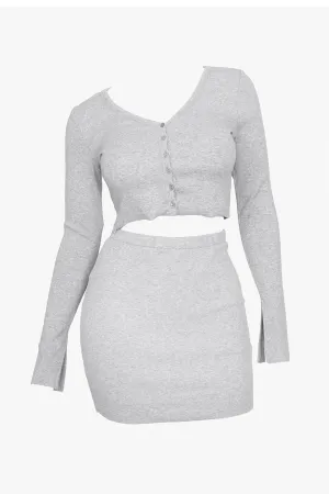 Heather Ribbed Set