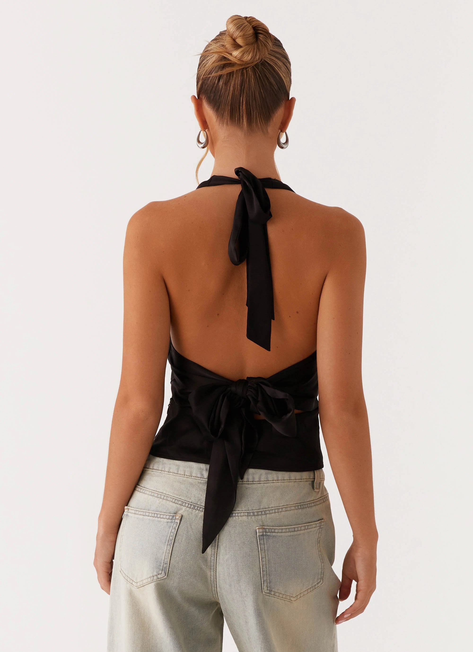 Summer Style Heavy Hearted Top - Black