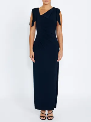 Hebe Navy Jersey Gown Unique Fit Hebe Navy Jersey Gown Crisp Look Trendy Cut