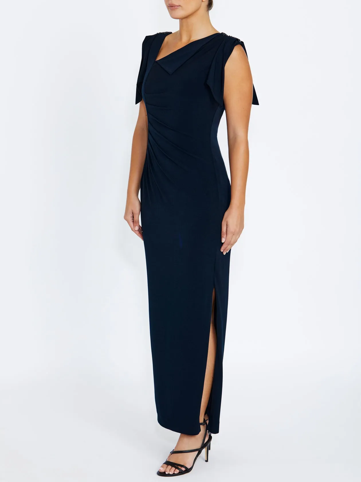 Grace Glow Hebe Navy Jersey Gown