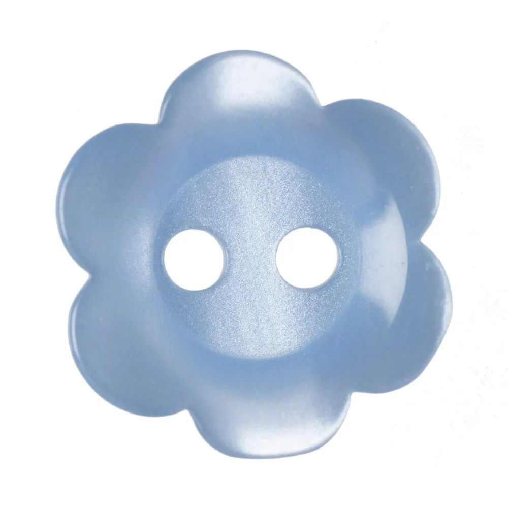 Hemline Flower Shaped Buttons Pack of 12