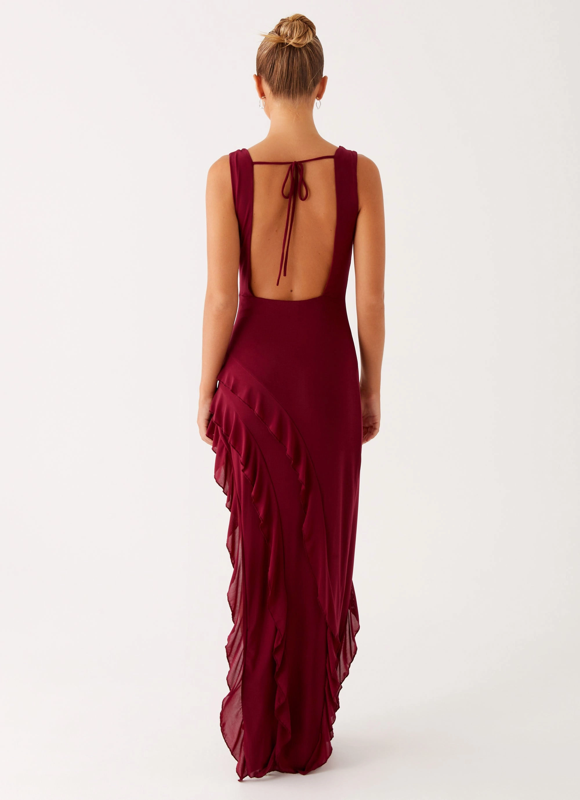 Smart Waist Design Easy to Wear Hendrix Maxi Dress - Raspberry Wine