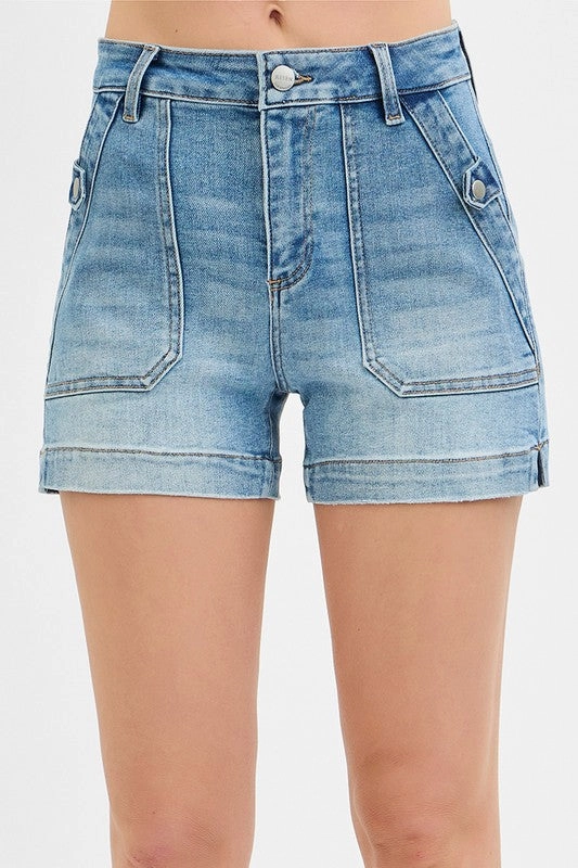 Henry High Rise Patched Pocket Shorts S-XL Design innovation