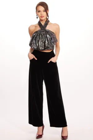 Hepburn Pant - Black Velvet Ultimate Stretch Slim Look Fit AdjustableWaistband Hepburn Pant - Black Velvet