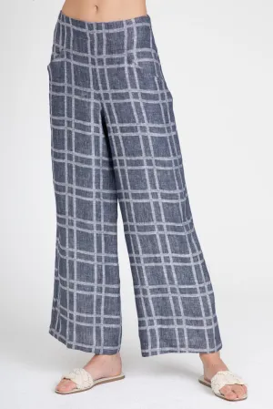 Hepburn Pant ?C Indigo Linen Casual Vibes Hepburn Pant ?C Indigo Linen Blackout fabric