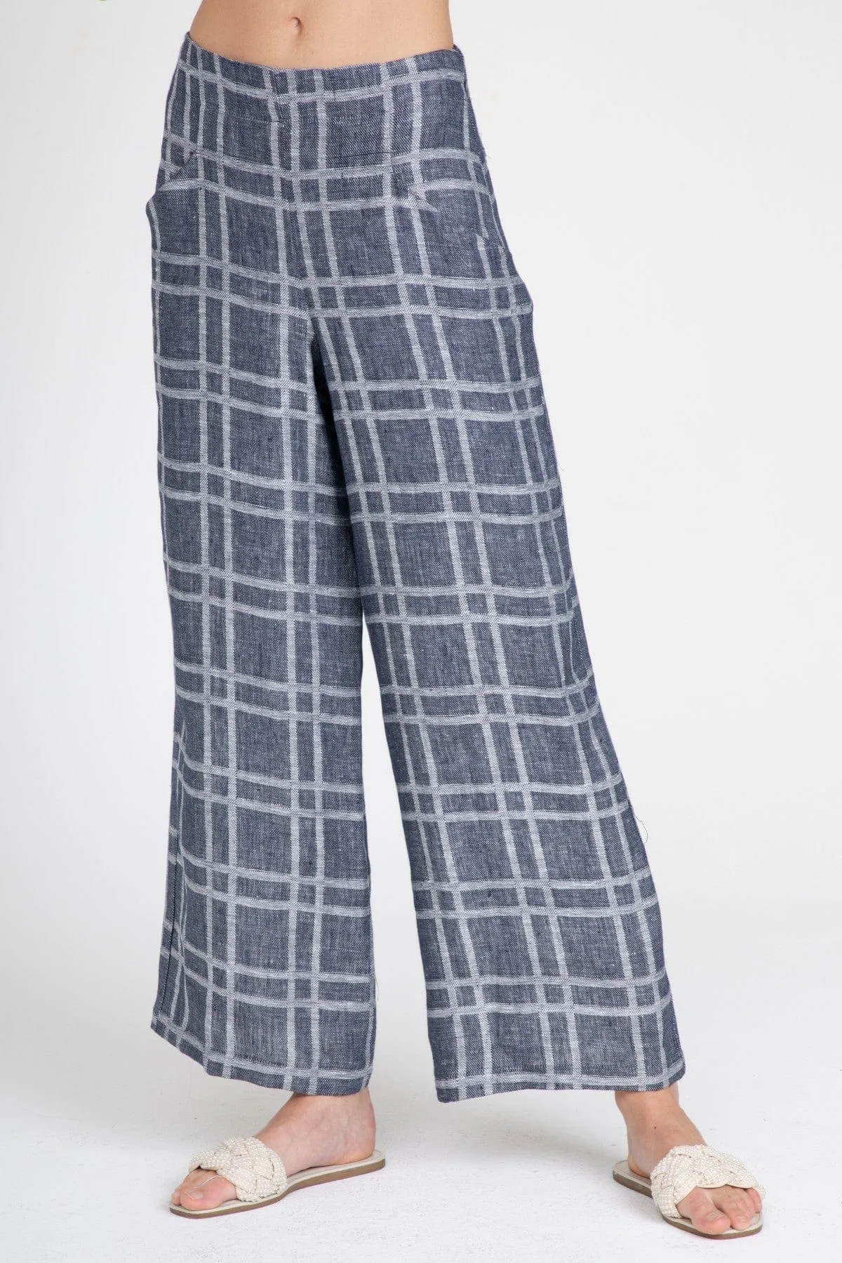 Airy Feel EcoFriendlyBlend Hepburn Pant ?C Indigo Linen