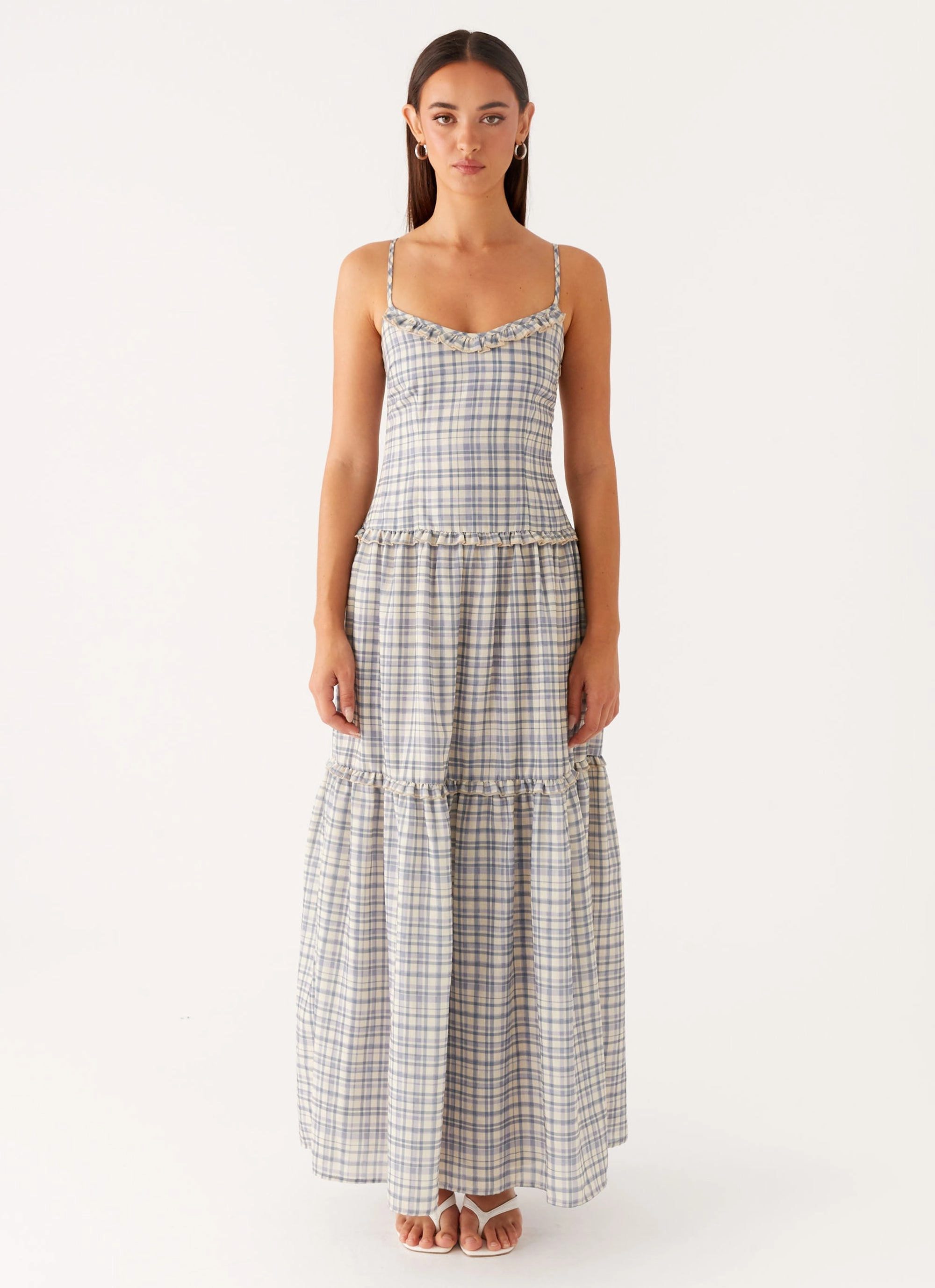 Hermie Midi Dress - Check Soft and Relaxed Urban Touch