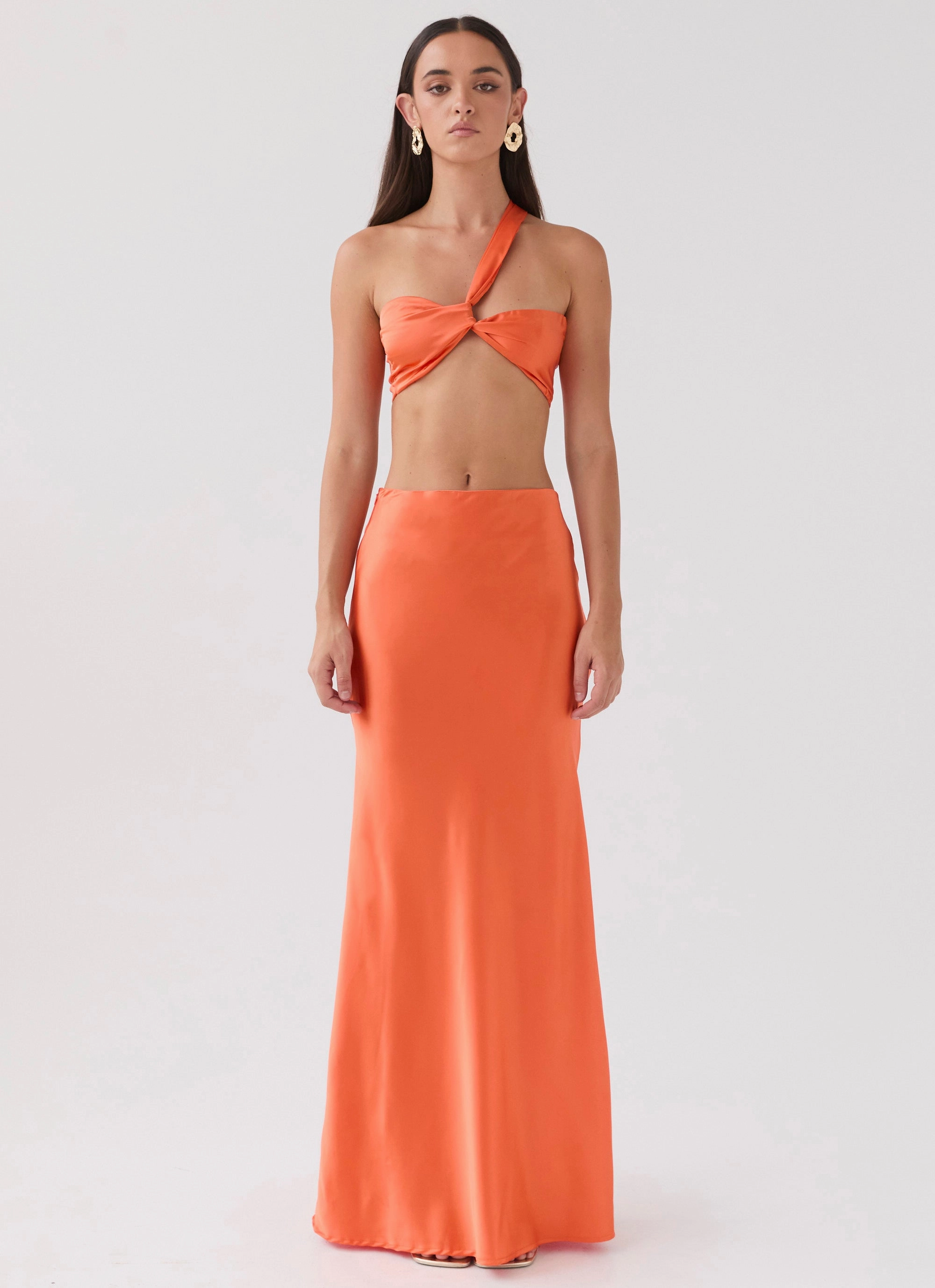 Refined Finish Hidden Oasis Satin Top - Tangerine