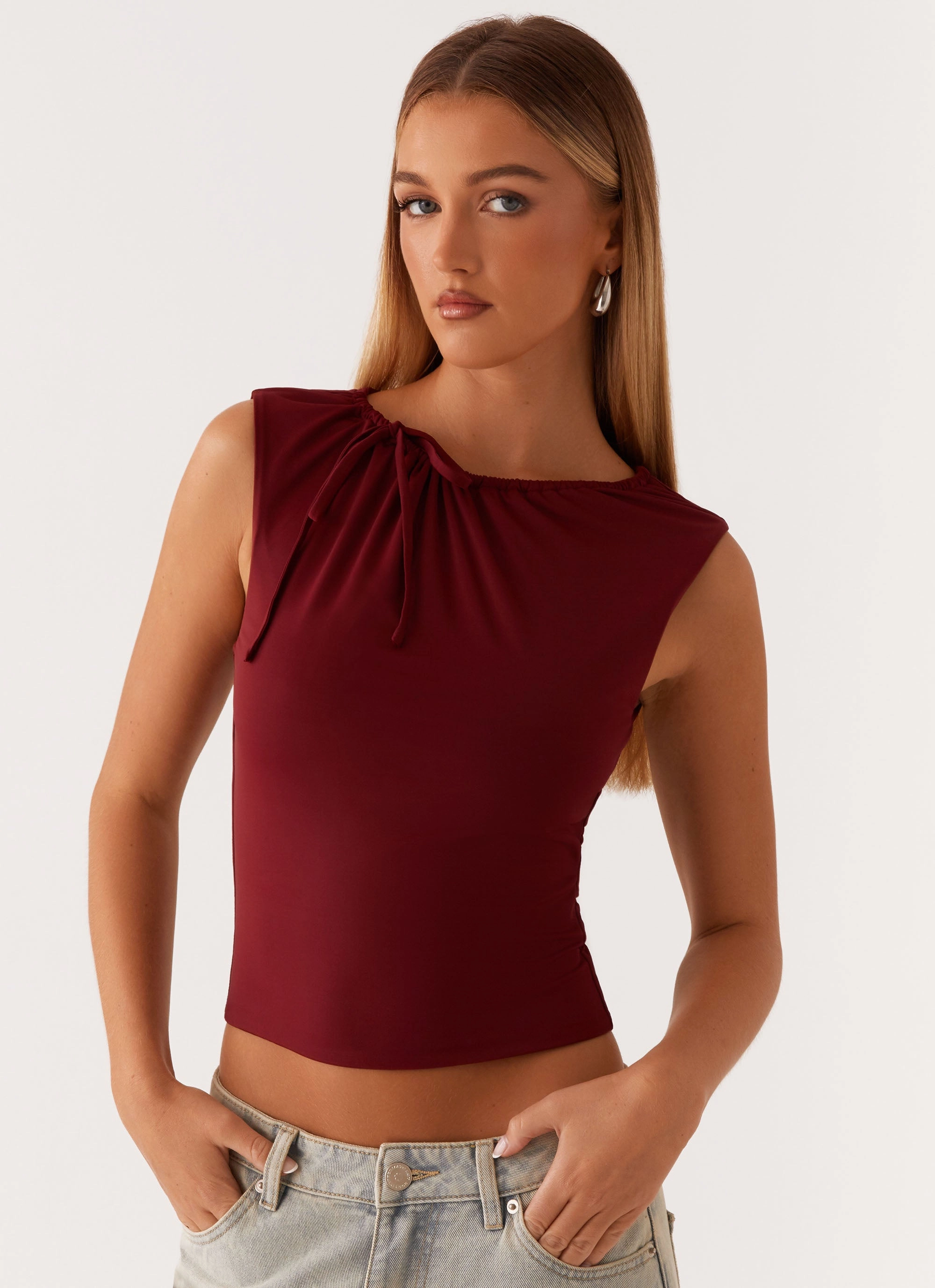 Darlee Tank Top - Mulberry RawEdgedDesign EcoFriendly Material