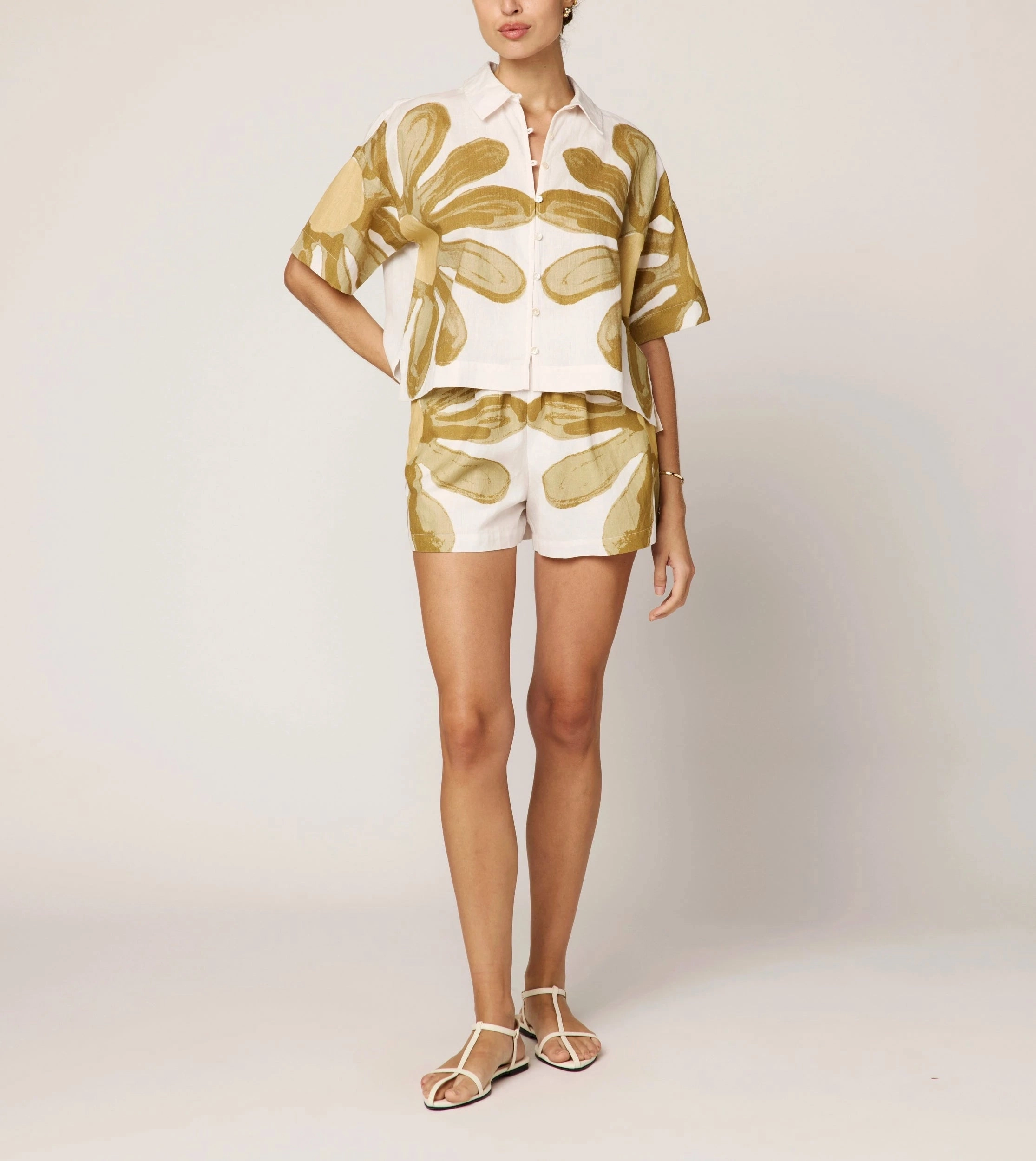 Marie Blouse | Floral Placed Print AdaptiveFitFabric