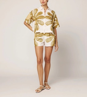 Hidden Ventilation Panel Marie Blouse | Floral Placed Print Marie Blouse | Floral Placed Print AdaptiveFitFabric