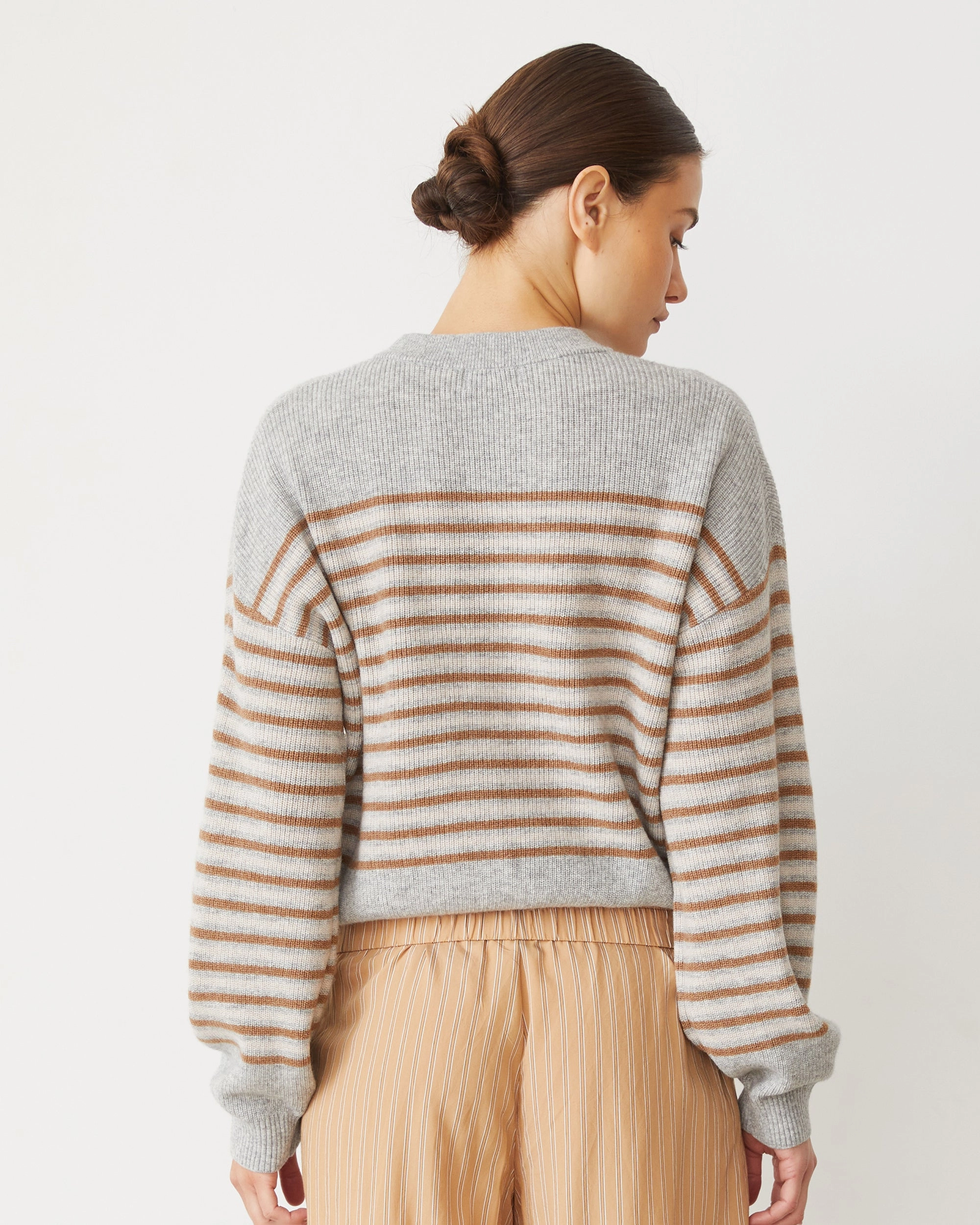 Wool Cashmere Stripe Sweater BondedEdges