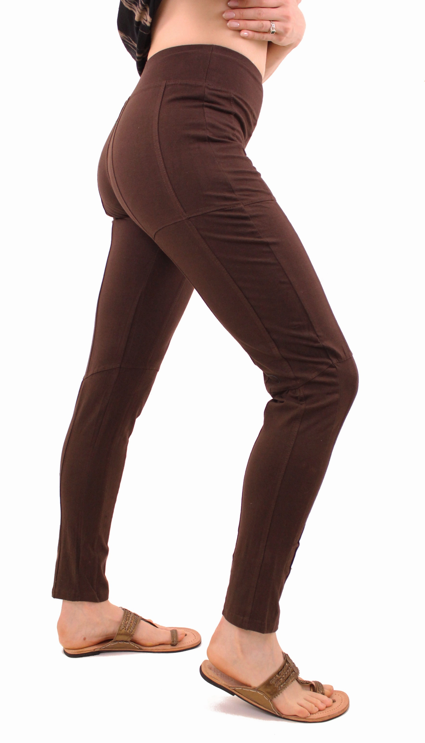 Slim Stretch Fit Flexible Cut Panel Legging