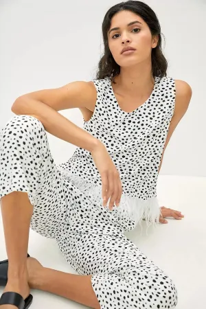 High Frequency Bonded Edges Gianna Feathered Pant Set - Black and White Gianna Feathered Pant Set - Black and White Adventure Ready Anti Bacterial Treatment