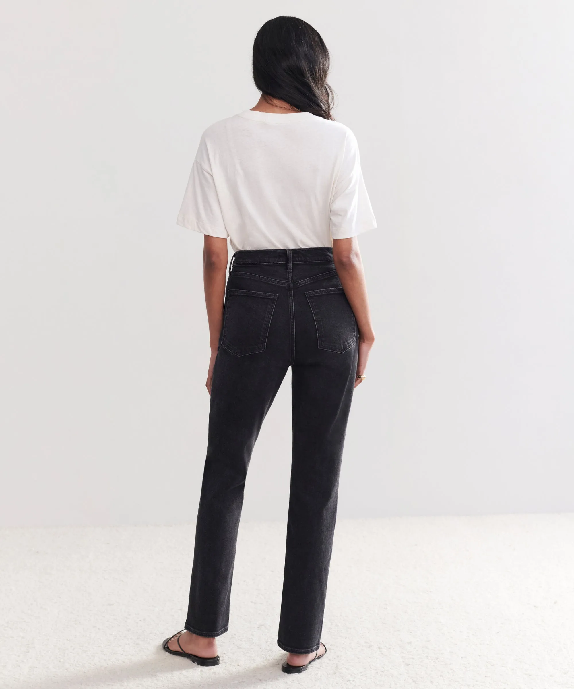 High Rise Stovepipe Jean Bootcut shape Chic casual