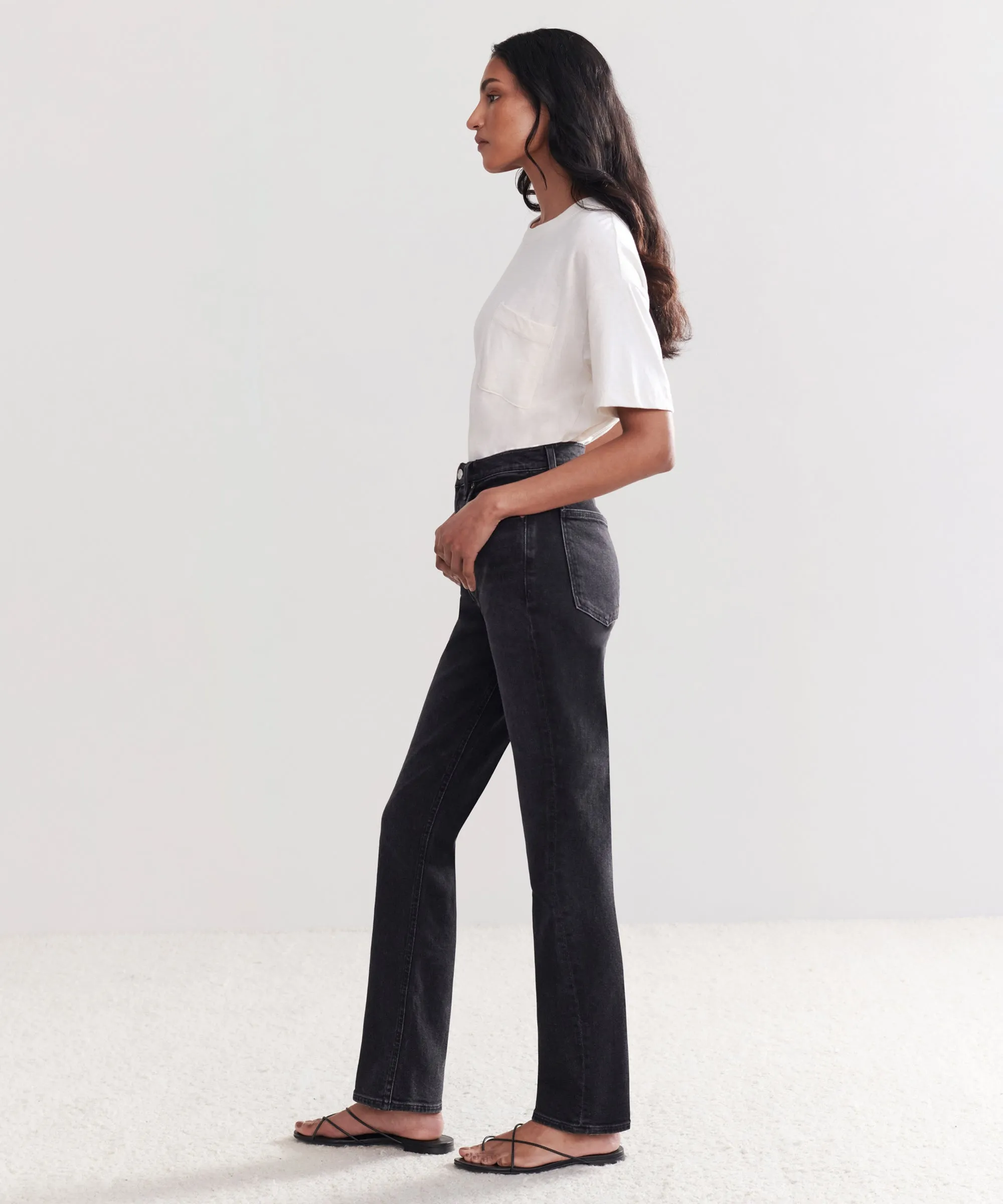 High Rise Stovepipe Jean Urban Look Comfy Vibes