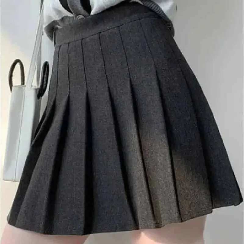 High Waist Pleated A Line Shorts Skirts