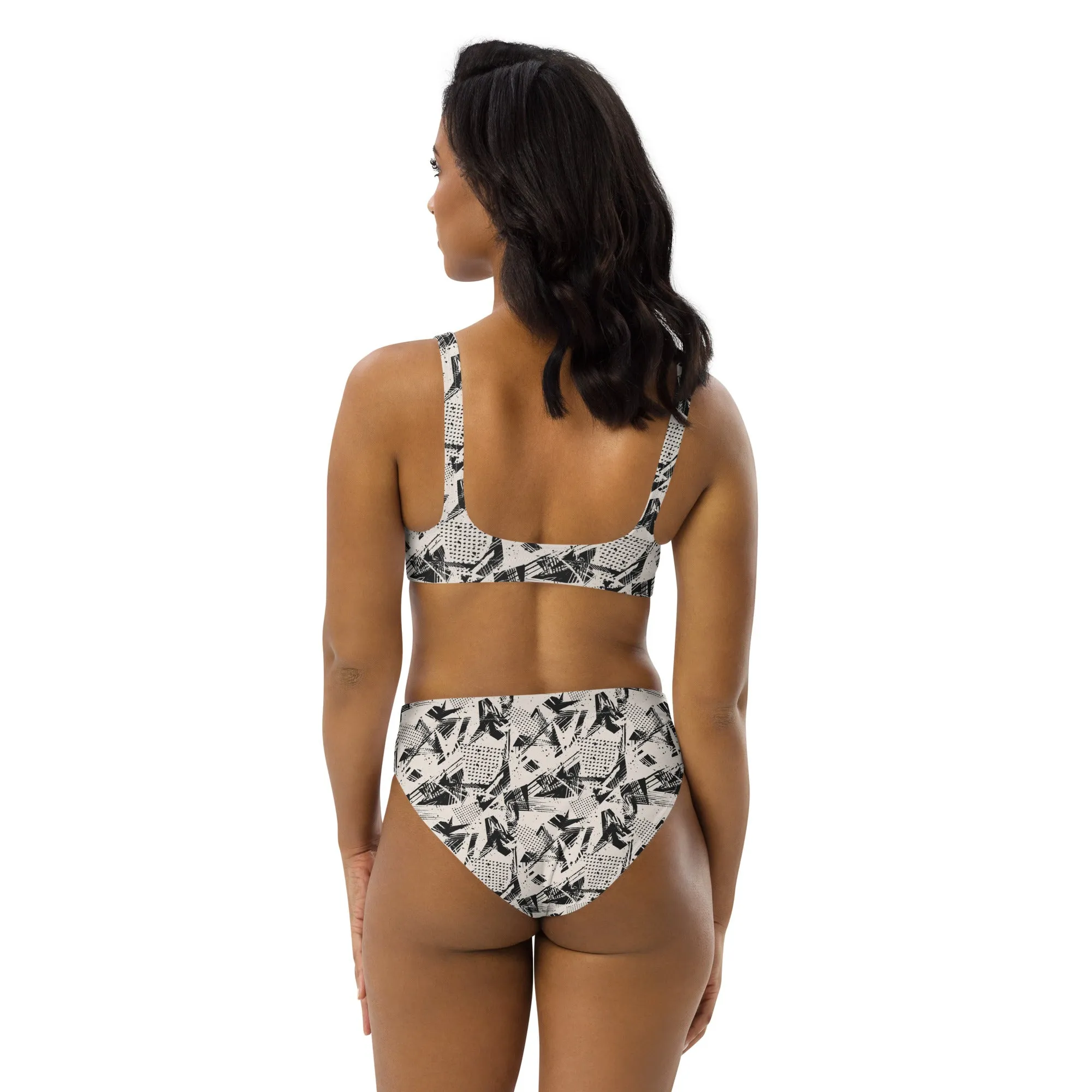 High Waisted Bikini Womens (Glamourange Luxury Bikini High Waisted - 0016 Patterns Model)