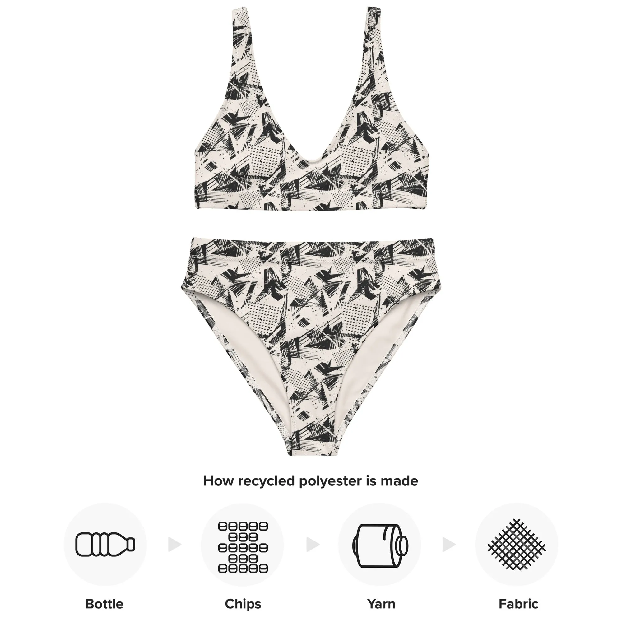 High Waisted Bikini Womens (Glamourange Luxury Bikini High Waisted - 0016 Patterns Model)