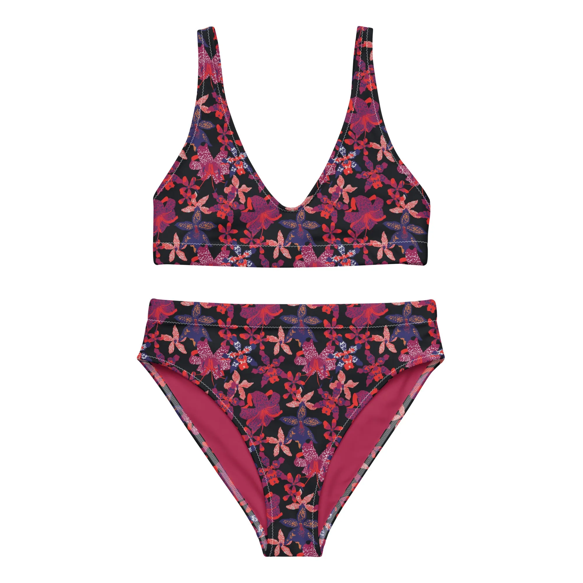 High Waisted Bikini Womens (Glamourange Luxury Bikini High Waisted - 0019 Patterns Model)