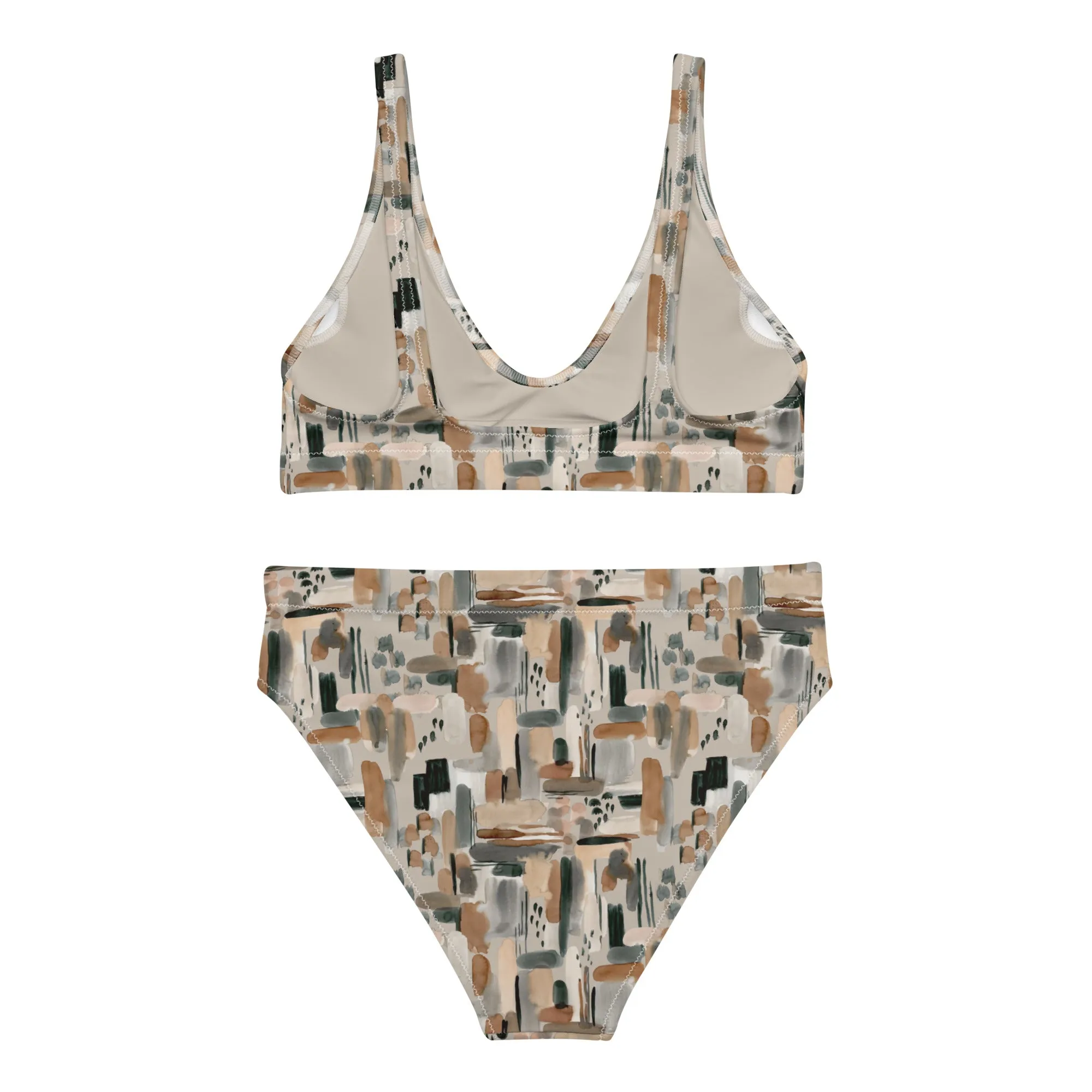 High Waisted Bikini Womens (Glamourange Luxury Bikini High Waisted - 0022 Patterns Model)