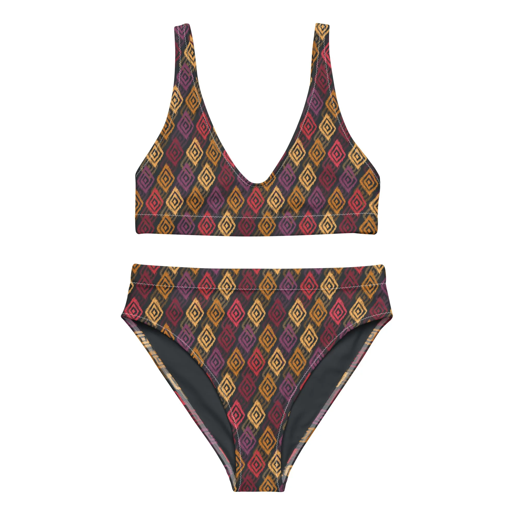 High Waisted Bikini Womens (Glamourange Luxury Bikini High Waisted - 0024 Patterns Model)