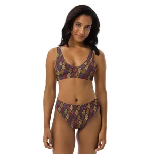High Waisted Bikini Womens (Glamourange Luxury Bikini High Waisted - 0024 Patterns Model)