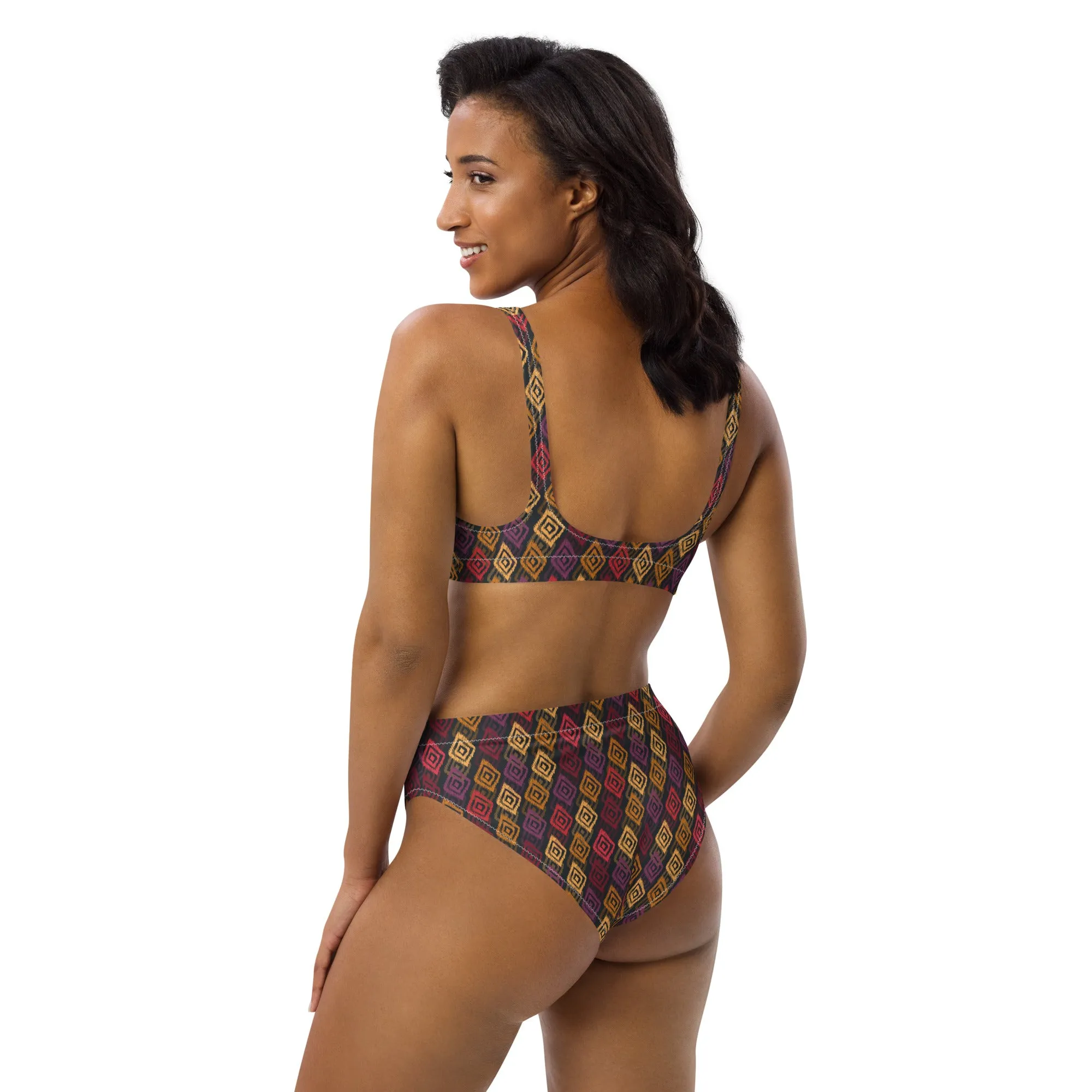 High Waisted Bikini Womens (Glamourange Luxury Bikini High Waisted - 0024 Patterns Model)