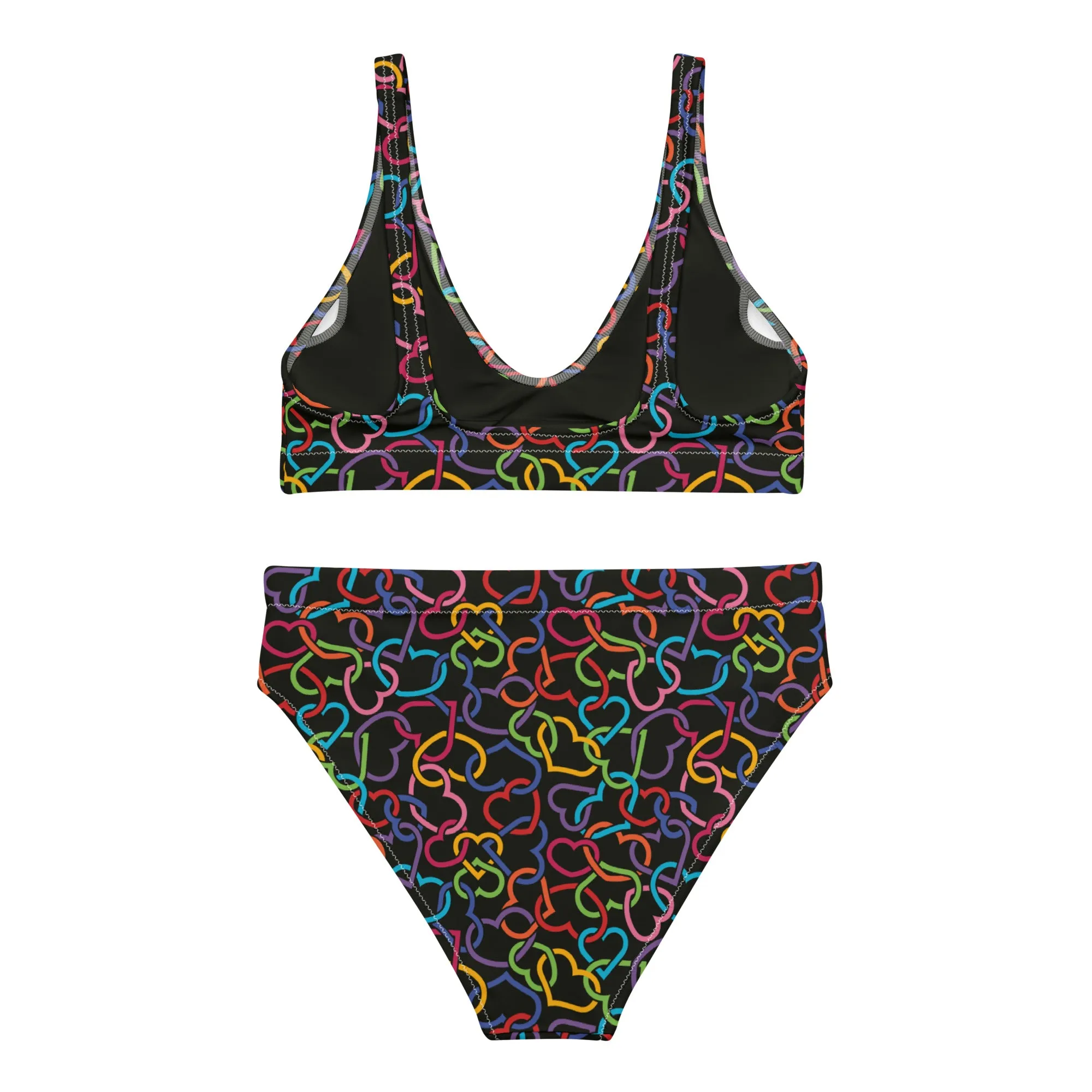 High Waisted Bikini Womens (Glamourange Luxury Bikini High Waisted - 0034 Patterns Model)