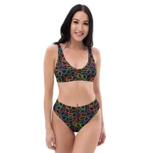 High Waisted Bikini Womens (Glamourange Luxury Bikini High Waisted - 0034 Patterns Model)