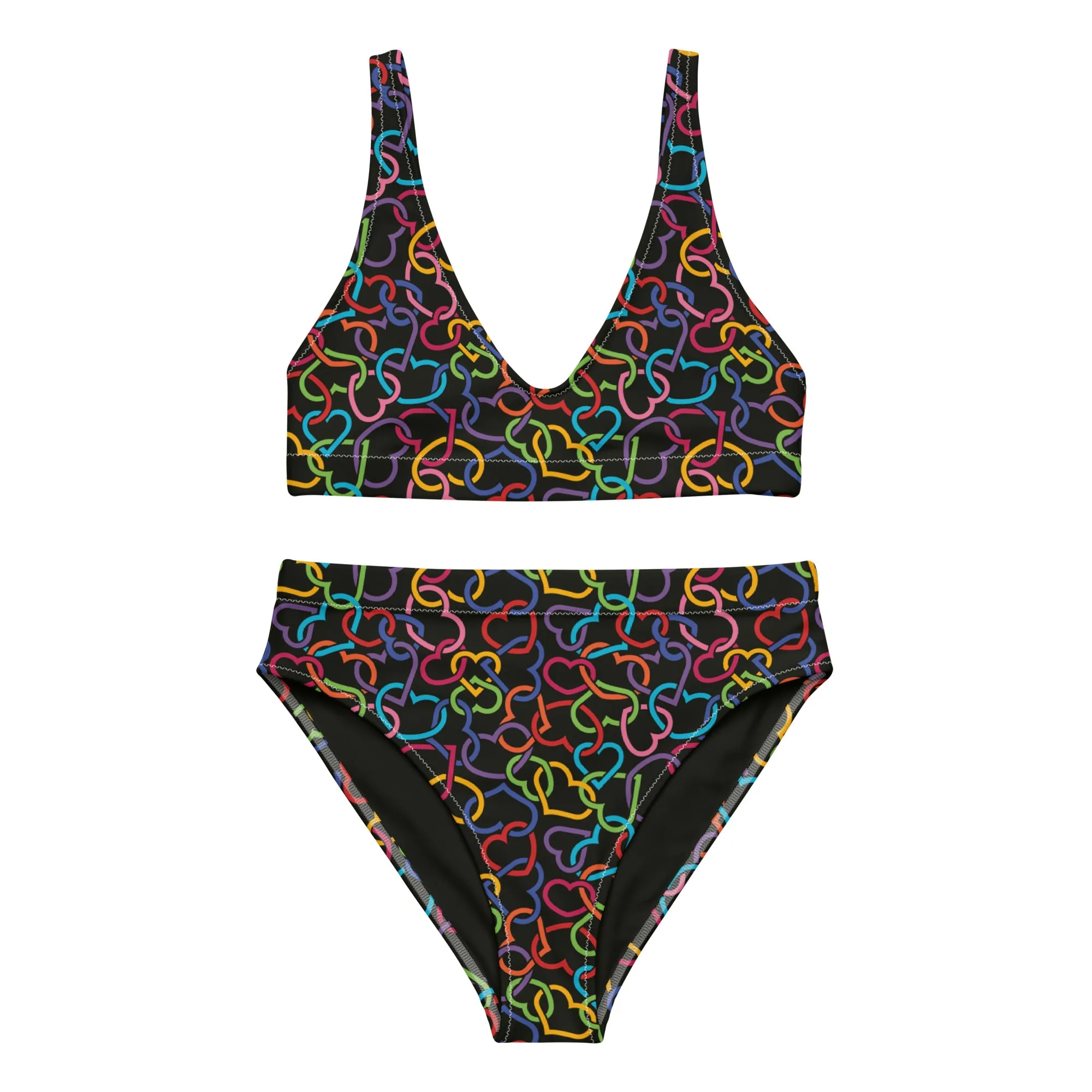 High Waisted Bikini Womens (Glamourange Luxury Bikini High Waisted - 0034 Patterns Model)