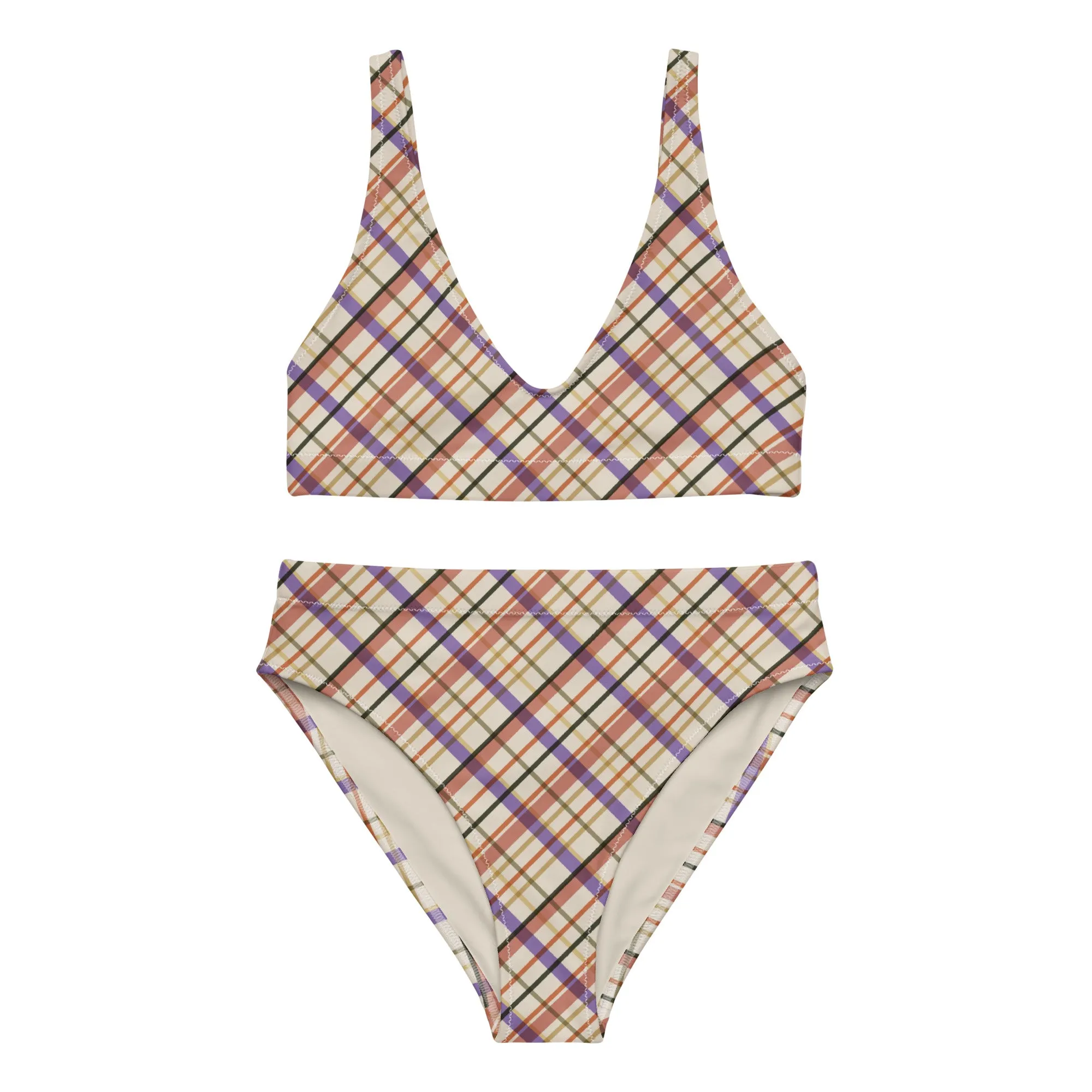 High Waisted Bikini Womens (Glamourange Luxury Bikini High Waisted - 0043 Patterns Model)