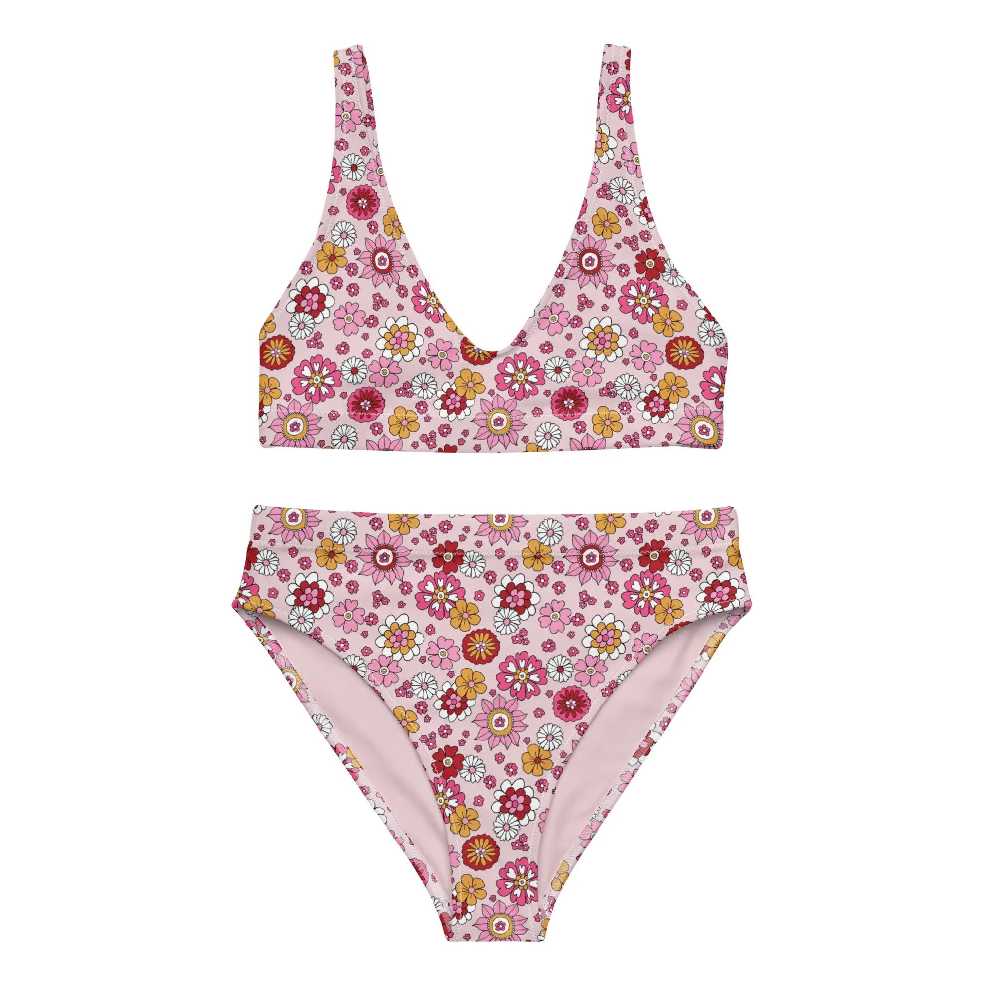 High Waisted Bikini Womens (Glamourange Luxury Bikini High Waisted - 006 Patterns Model)